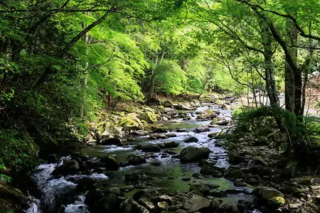 滑沢渓谷の絶景